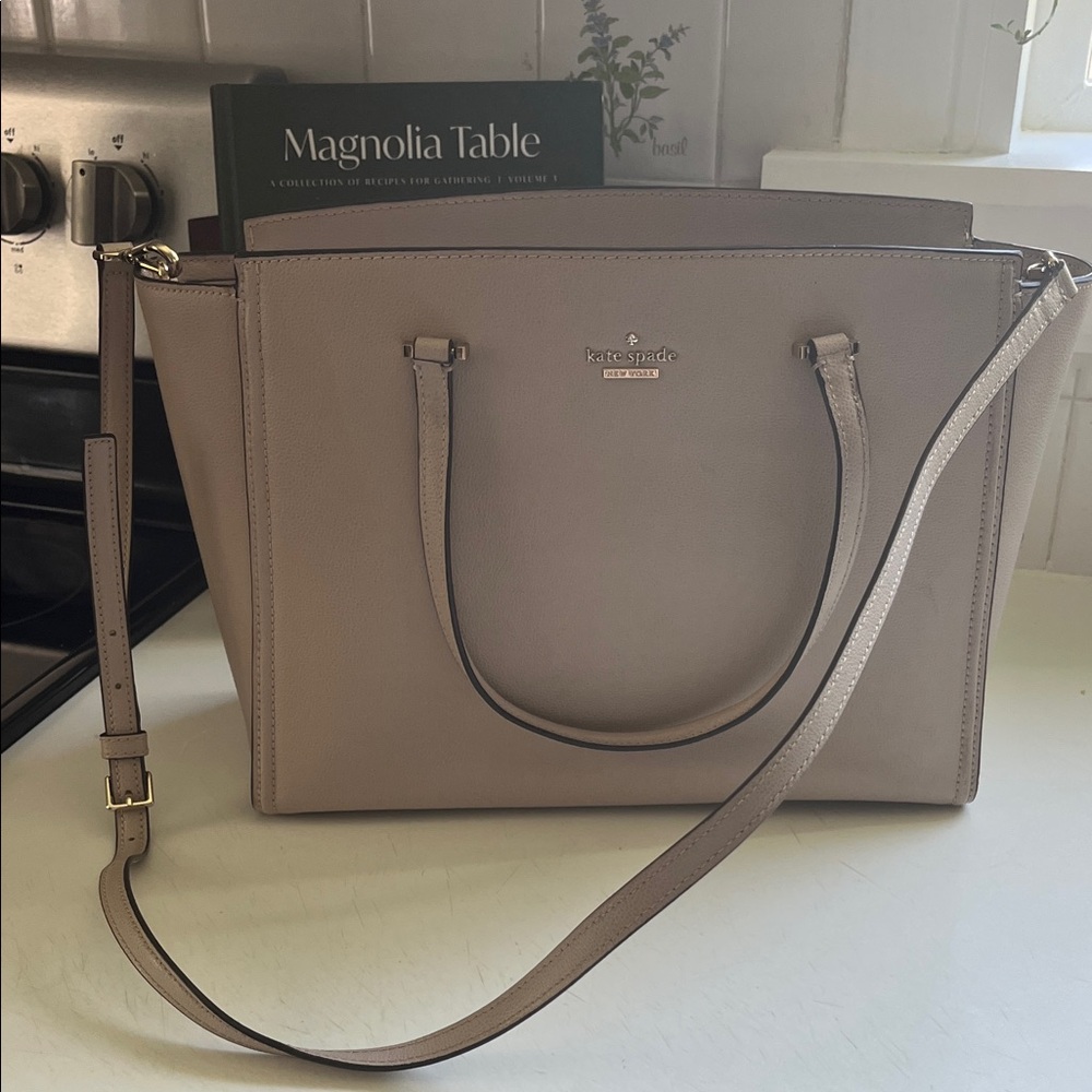 Kate Spade Taupe Leather Tote